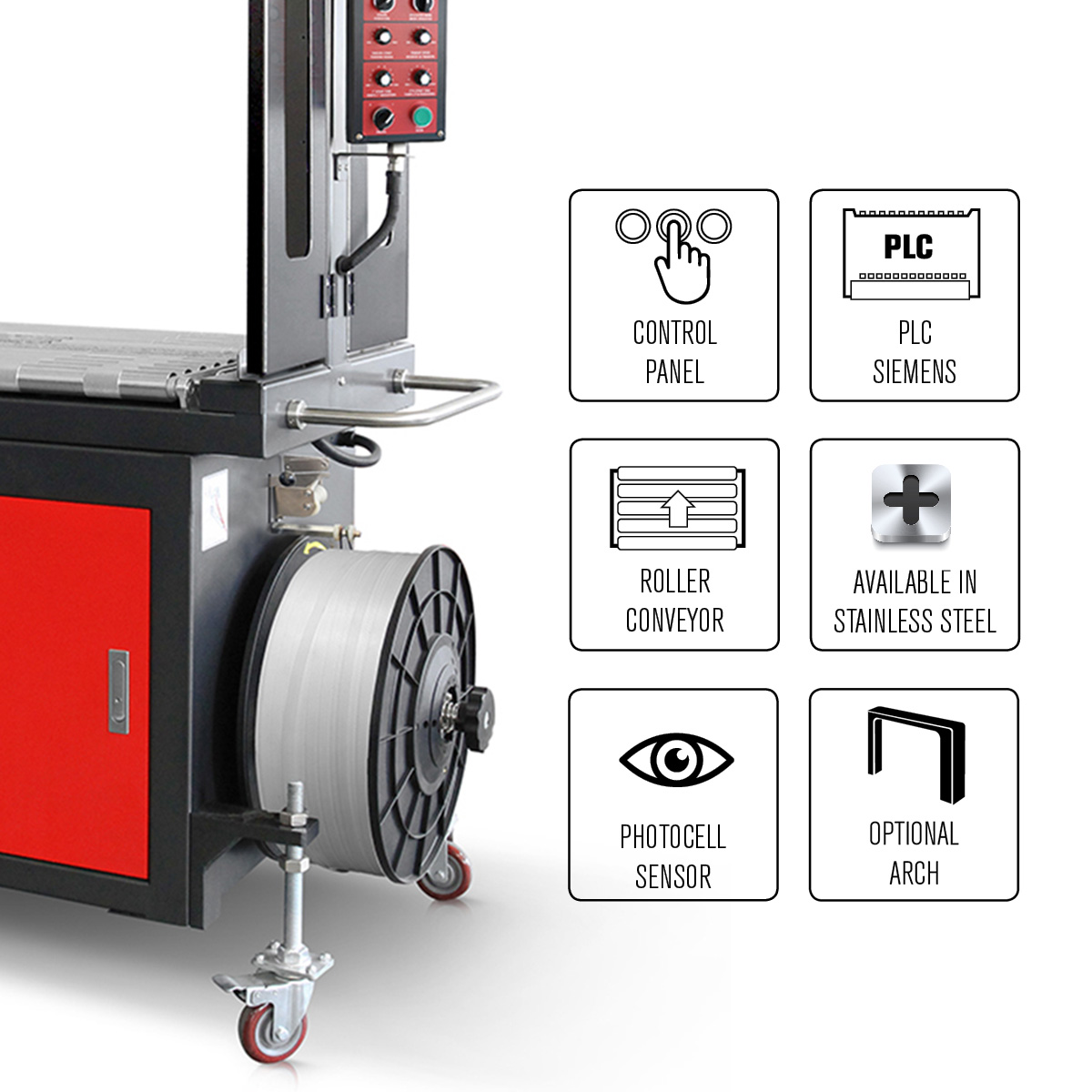 Αυτόματη Τσερκοδετική Μηχανή με Κινούμενους Κυλίνδρους EASY STRAP 309R | 312R easy strap r r